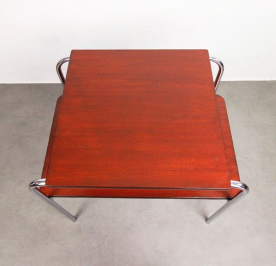 Image 1 of Chrome-plated Bauhaus side table "Carmin"
