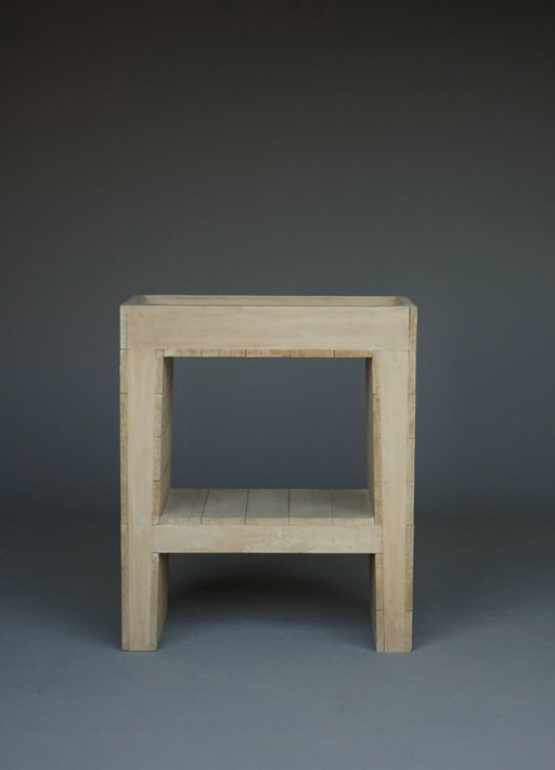 Tavolino a due livelli Bossche School alla maniera di Dom Hans van der Laan, anni '60