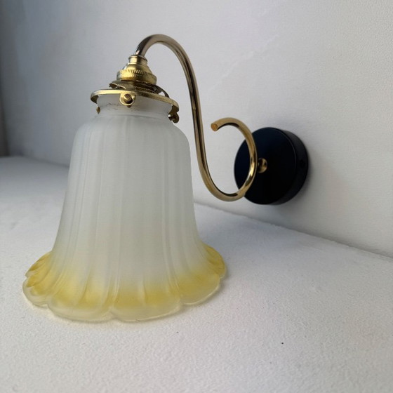 Image 1 of SET VAN 3 VINTAGE MEERKLEURIGE WANDLAMPEN