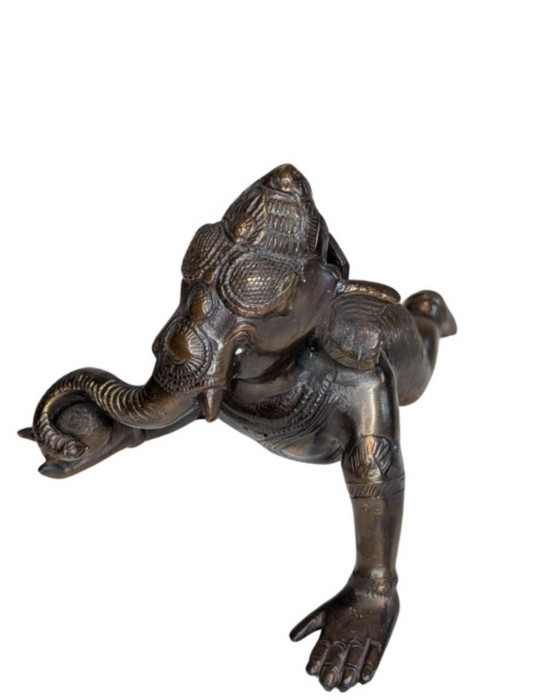 Ganesha rampant en bronze antique – Inde – Sculptures (photo 8 of 11)