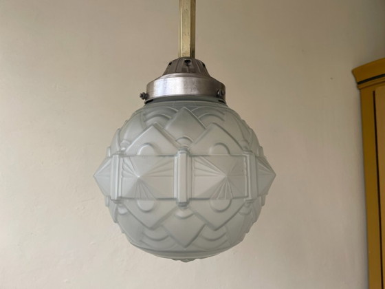 Image 1 of Lampada a sospensione Lampada da soffitto art deco 1930 francese