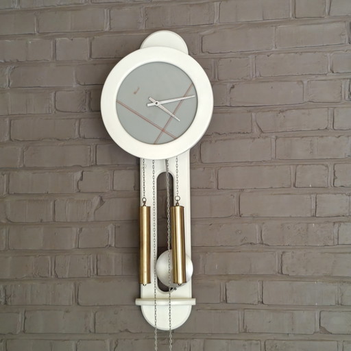 Seltene postmoderne Wanduhr von Warmink – Design im Memphis-Stil – 1980er Jahre