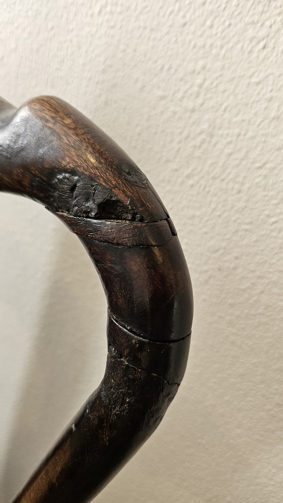 Image 1 of 4er Set seltene antike geschnitzte Eichen Esszimmerstühle Stühle