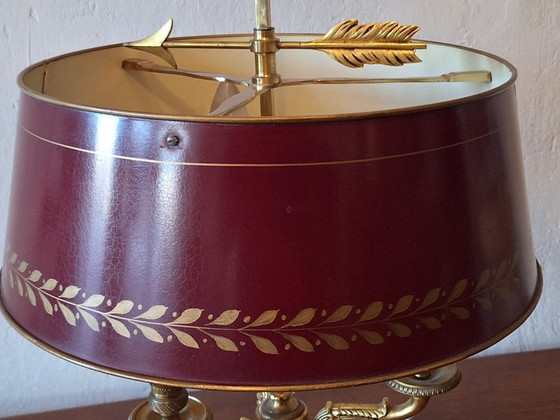 Image 1 of Lampe de table en laiton Maison Lucien Gau, style français milieu du siècle