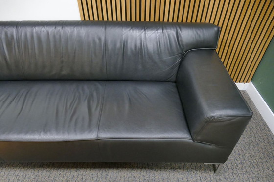 Image 1 of Design On Stock Bloq 3 Seater Black Leather