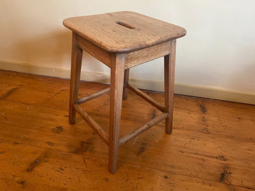 Oak Stool Bench Side table French antique