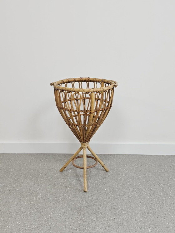 Cesto da cucito vintage in rattan, cesto per lavori, Porta piante, Beige (foto 7 di 11)