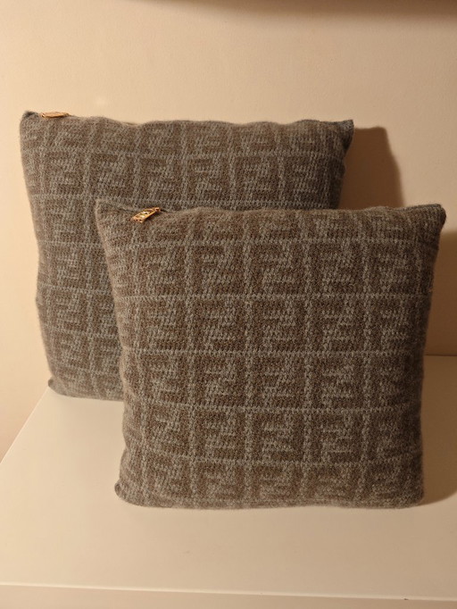 Cushion Set Fendi FF 100% Cashmere