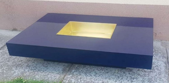 Image 1 of Tavolino da caffè vintage in laminato e ottone 1970