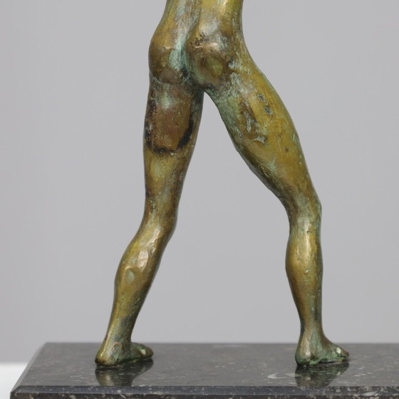 Bronze Sculpture "The Silent Herald" by E. van Daalen, 20th Century – Marble (photo 6 of 9)
