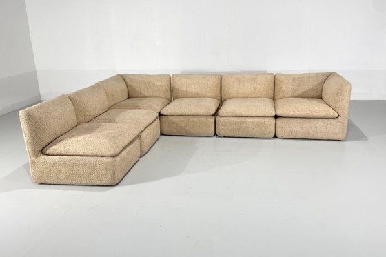 Divano modulare in tweed di Strafor, Francia - anni '80 – Divani modulari, Textile (photo 8 of 8)