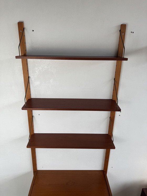 Image 1 of Vintage Modular Wall Unit – Danish Design in Teak with Brass Details