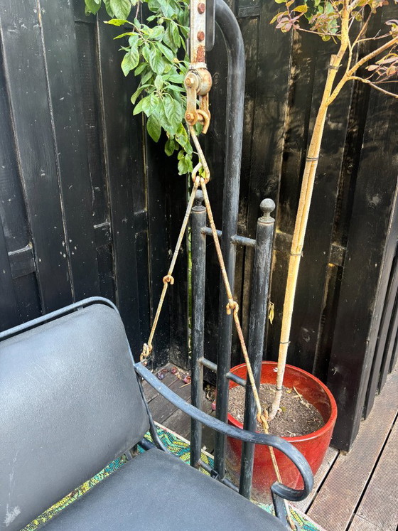 Originele Indiase Jhula / Hichko – traditionele schommelbank – Tuinmeubelen, Iron, Metal (photo 4 of 5)