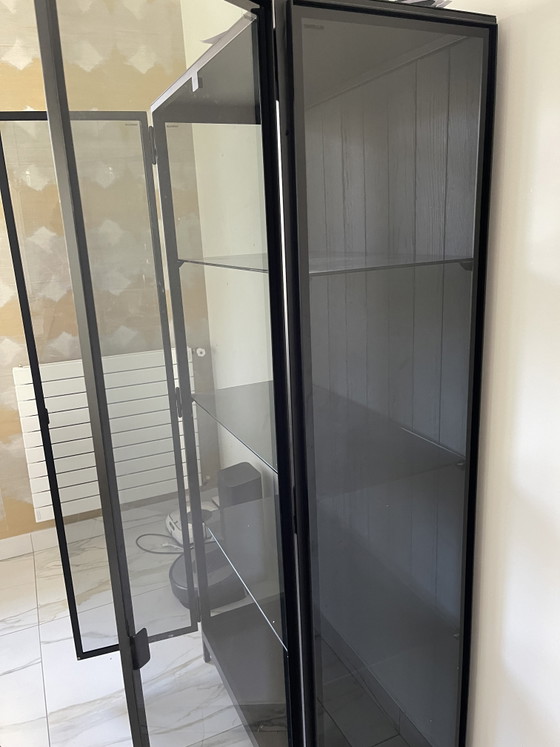 Image 1 of Anders Kleiderschrank aus schwarzem Rauchglas 87x180