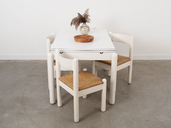 Image 1 of White extendable table, Italian design, 1980s, made in Italy