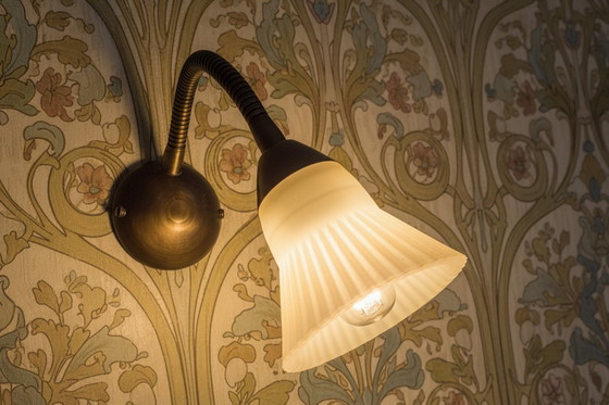 Image 1 of Small Brass Lucezia Gooseneck Vintage Wall Light