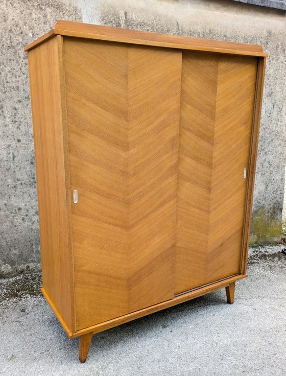 Image 1 of Vintage kledingkast met schuifdeuren, Frankrijk, 1950