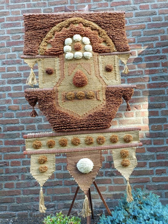 Image 1 of DON FREEDMAN Entwurf 1970 Wandteppich Naturtextil