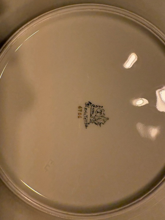 Vaisselle vintage Kgl.priv.Tettau, Königlich Tettau, Or, Porcelaine, Bleu (photo 3 sur 5)