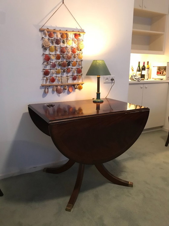 Heldense - Oval Mahogany Drop-leaf Table – Dining tables, Wood (photo 5 of 6)
