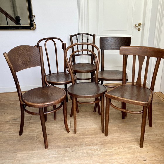 Image 1 of 6x Thonet et Andere "Bentwood" Stoelen