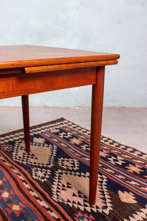 Image 1 of Vintage teak extendable dining table, Danish Mid Century 1960s