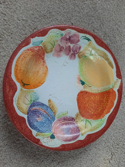 Assiette en céramique italienne de vittoriano mannozzi