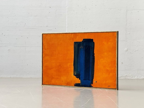 Image 1 of Abstraktes Gemälde, signiert, Schweiz 1970er