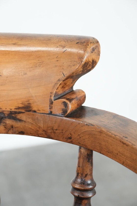 Image 1 of Antieke Engelse captainchair/ bijzetstoel/ bureaustoel uit begin 19e eeuw
