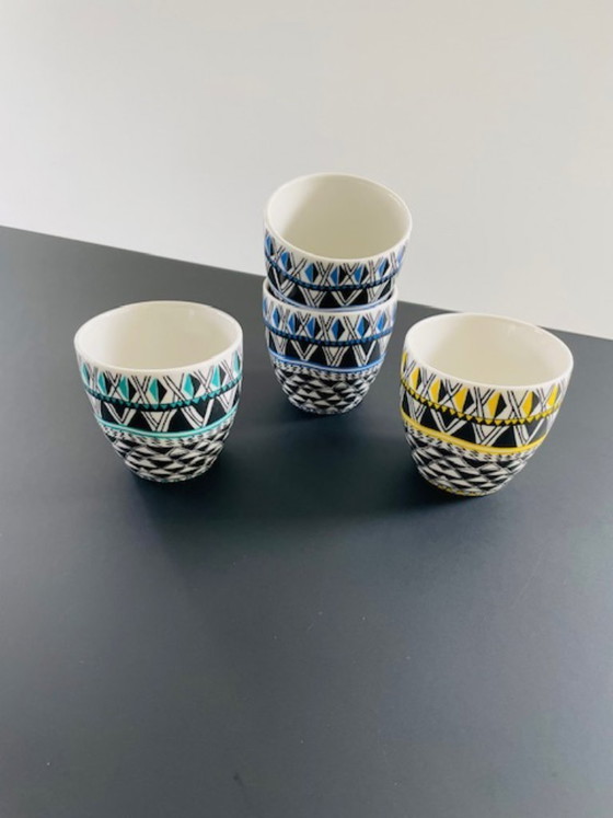 Image 1 of Set di 4 tazze di design finlandese con grafica
