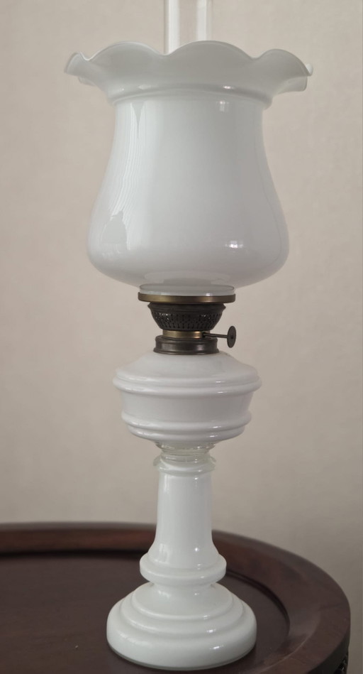 Oil lamps – tafellampen, Glass, Brass (photo 2 of 5)