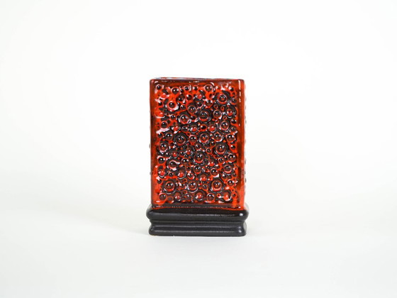 Image 1 of Red vase, Fat Lava, German design, 1960s, made in West Germany