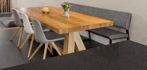 Magnifique table de salle à manger en chêne massif LETA (240x110 cm) – eettafels, Wood (photo 2 of 5)