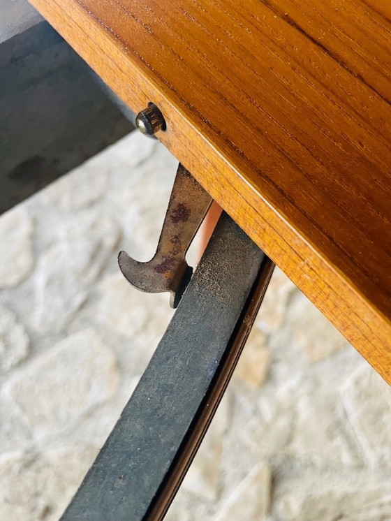 Image 1 of Mid-Century Extendable Teak Dining Table with Butterfly Leaf, By Van Pelt, 1960s