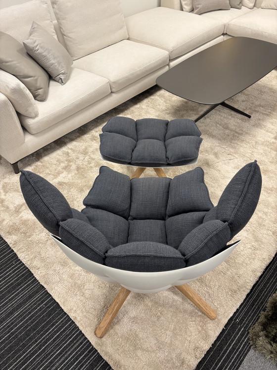Image 1 of B&B Italia Lounge Chair + Ottoman In Stof Cat. A Astro