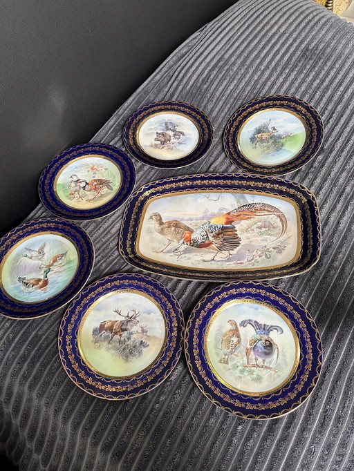 Carlsbad Jagdgeschirr, antik, handbemalt