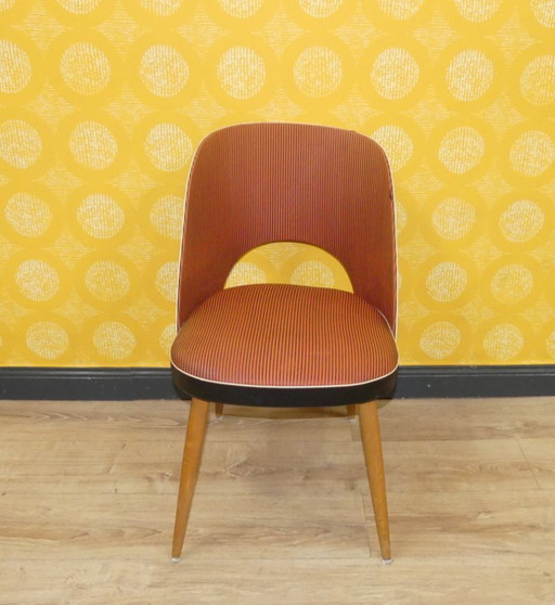  Sedia da cocktail anni '60 a righe rosse rockabilly classica sedia in legno sedia da cocktail in plastica