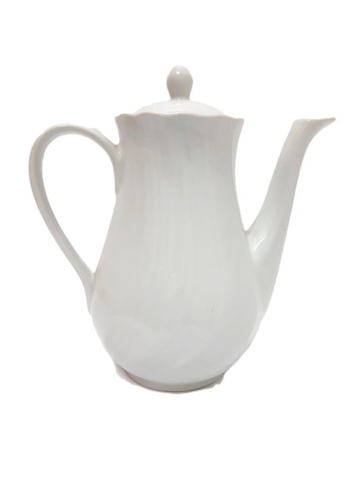 pichet en porcelaine vintage avec couvercle, carafe en porcelaine