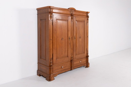 Vintage eikenhouten kast