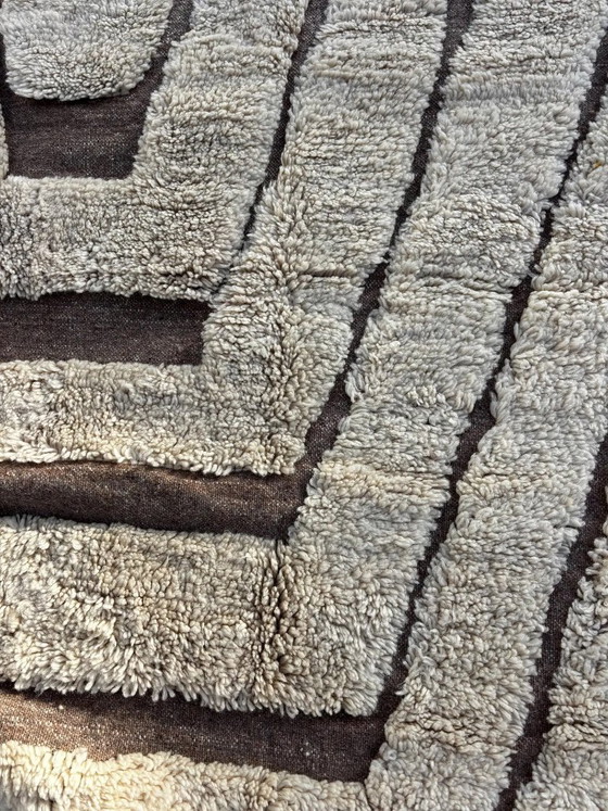 Image 1 of Modern Moroccan Mrirt Rug Cream Wool 