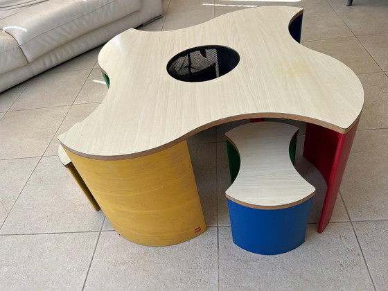 Tavolo LEGO Puzzle con 4 sgabelli originali, design danese anni '90 – Tavolini, Legno (photo 2 of 5)