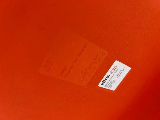 Image 1 of 4x Vitra Van Severen .05 poppy red chairs