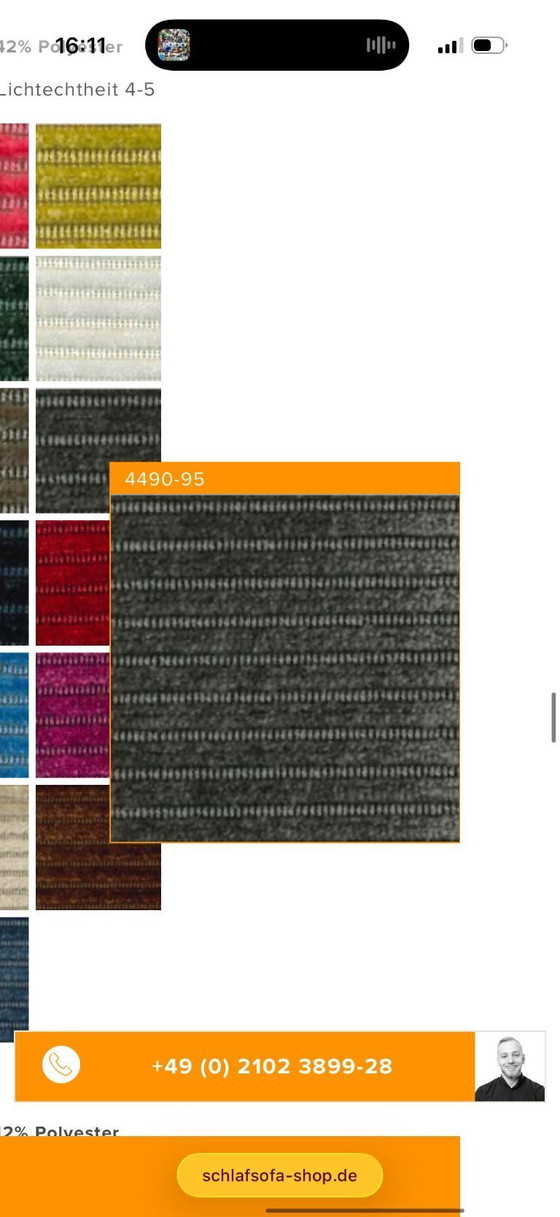 Image 1 of Brühl Moule Medium Cord Designer Sofa Schlaffunktion Couch Grau