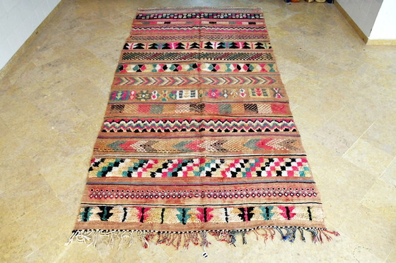 Image 1 of Tapis Kilim Vintage Beni Mellal Blush - 360 x 175 cm
