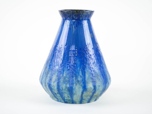 Blue ceramic vase, Danish design, 1960s, made in Denmark