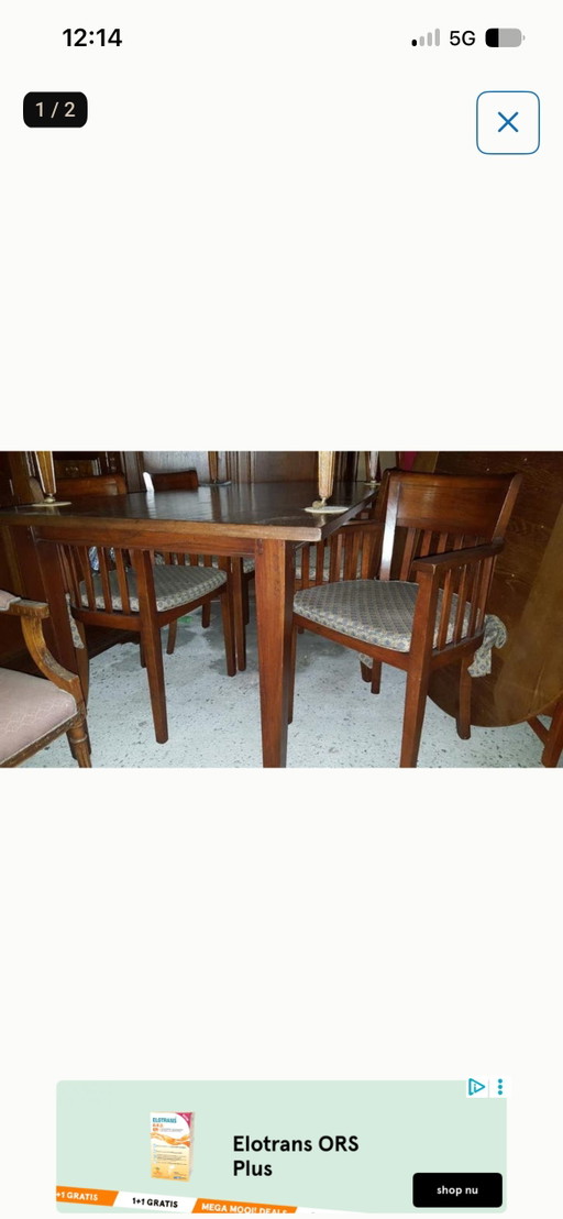 4 Bannink Art Nouveau dining armchairs