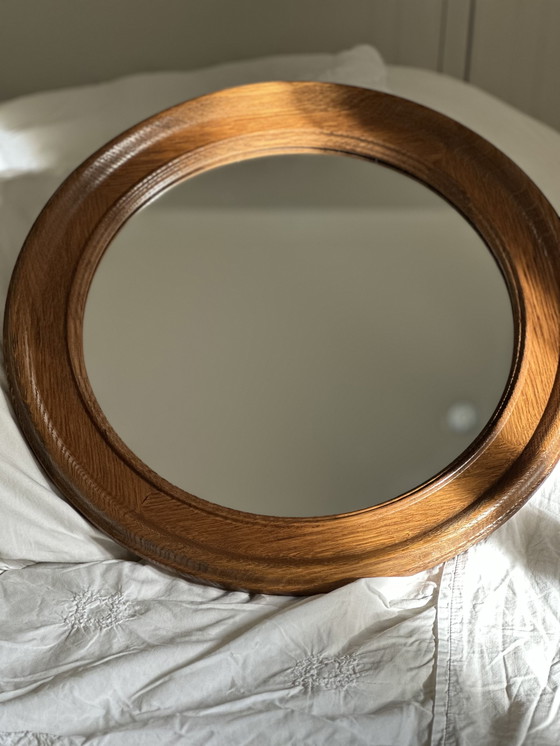 Image 1 of Lo specchio rotondo in legno vintage Knudt