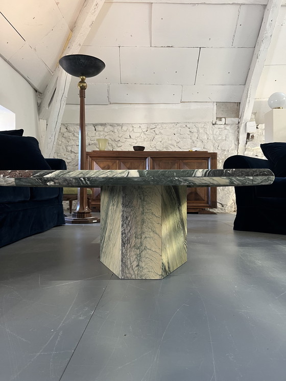 Image 1 of Mesa de centro rectangular de mármol 70s