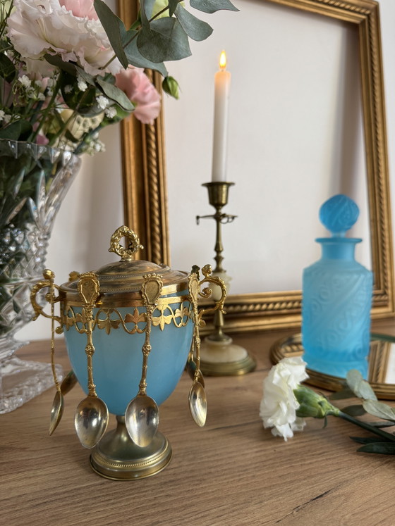 Image 1 of vintage caviar service