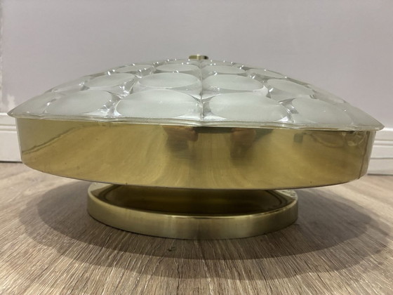 Peill & Putzler Grand Plafonnier, années 1960 1970 Design allemand, Plastique, Verre, Transparent (photo 6 sur 7)